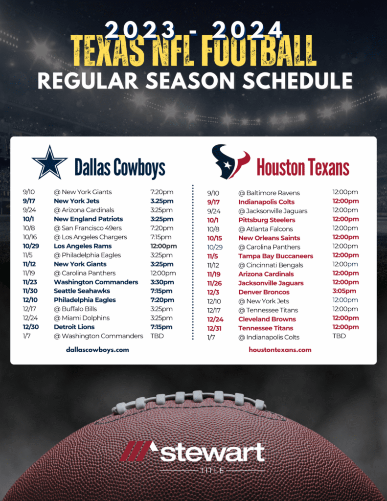 20232024 Texas Football Schedules Ashley Billins